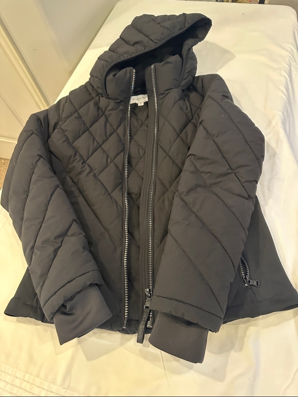 Calvin Klein Black Quilted Hooded Puffer Jacket
